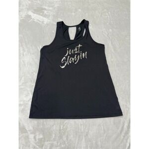 Champion Women's XS Black Sleeveless Tank Top Just Slayin Activewear‎